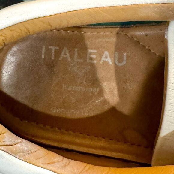 Italeau Leather Sneakers. Size 40/US 9.5 - Picture 7 of 9